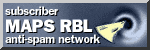 Subscriber MAPS RBL Anti-Spam Network